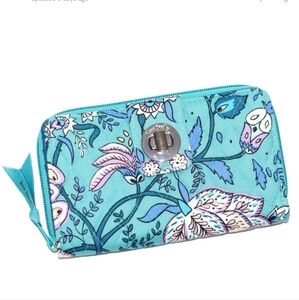 Vera Bradley Floral Wallet - Blue and Purple, NWT
